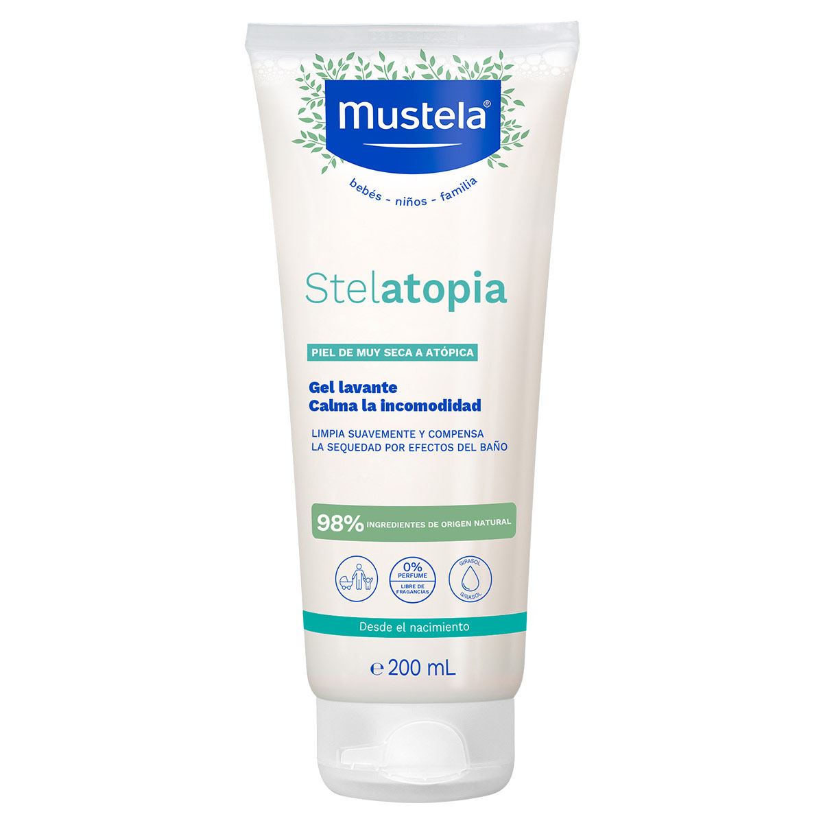 Mustela Stelatopia Gel Lavante para bebés y niños con Piel Atópica 200ml