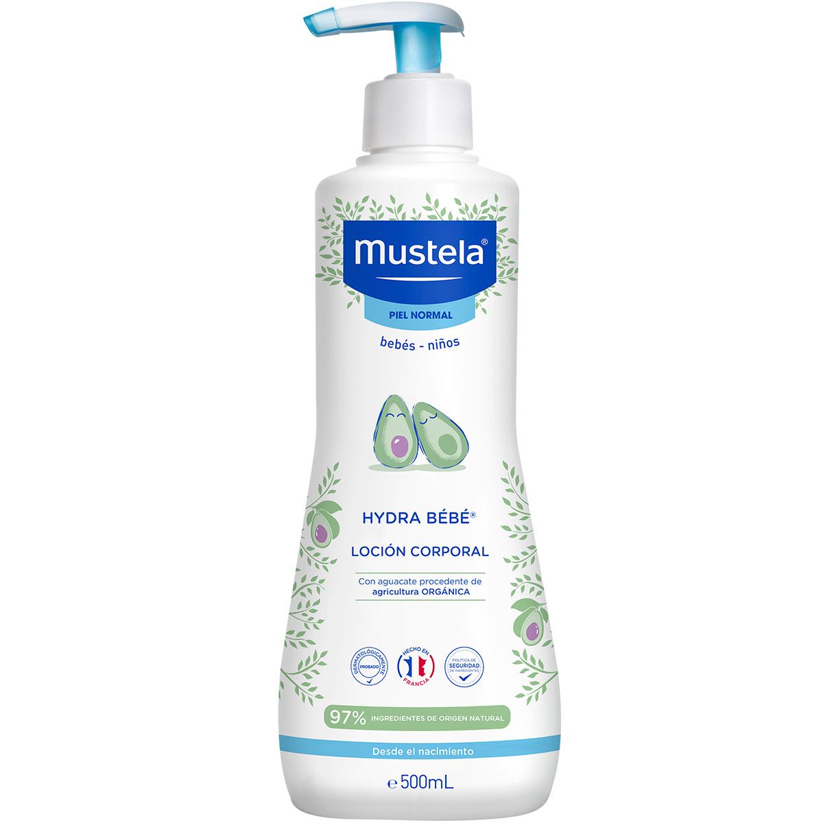 Mustela Hydra Bebé Crema Corporal Hidratante para bebés y niños con Piel Normal 500ml