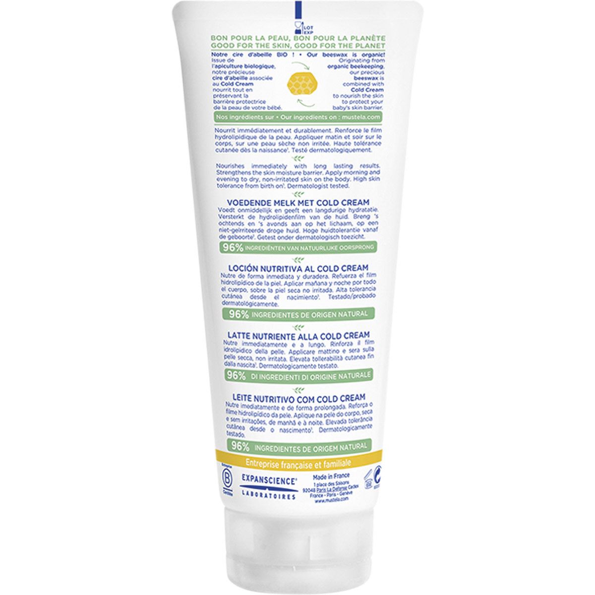 Mustela Loción Corporal Nutritiva Cold Cream para bebés y niños con Piel Seca 200ml