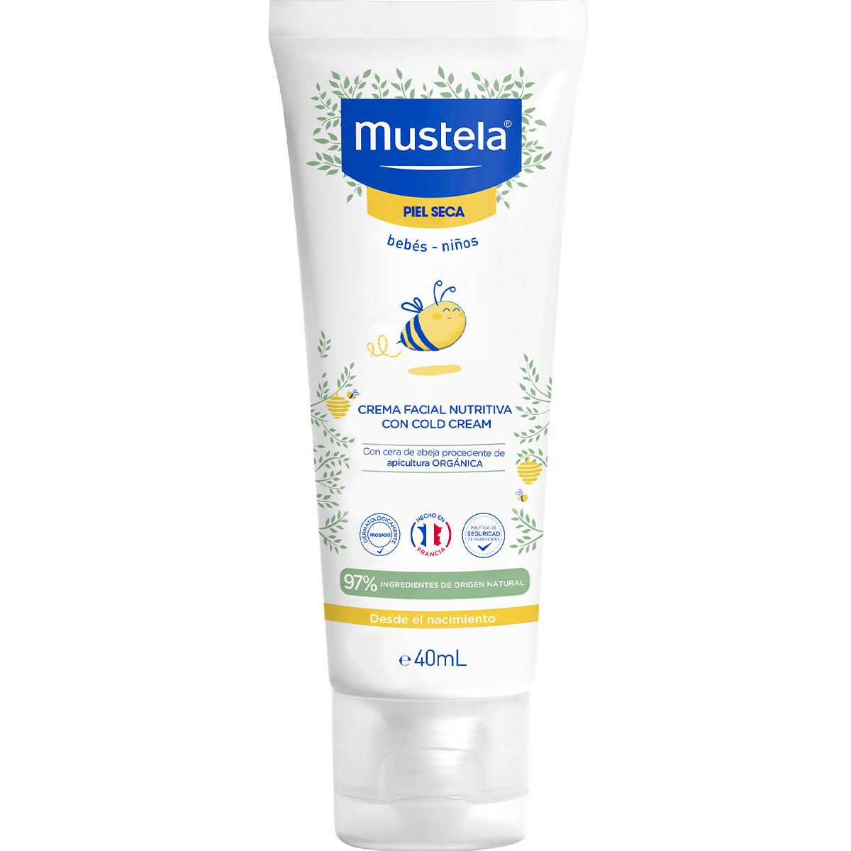 Mustela Crema Facial Nutritiva con Cold Cream para bebés y niños con Piel Seca 40ml