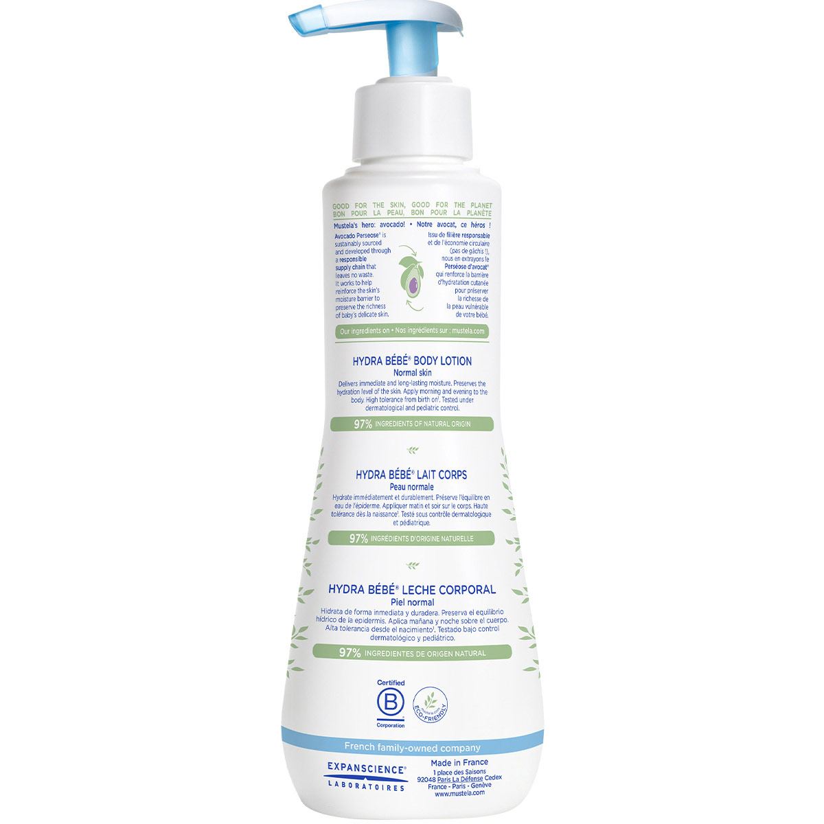 Mustela Hydra Bebé Crema Corporal Hidratante para bebés y niños con Piel Normal 300ml