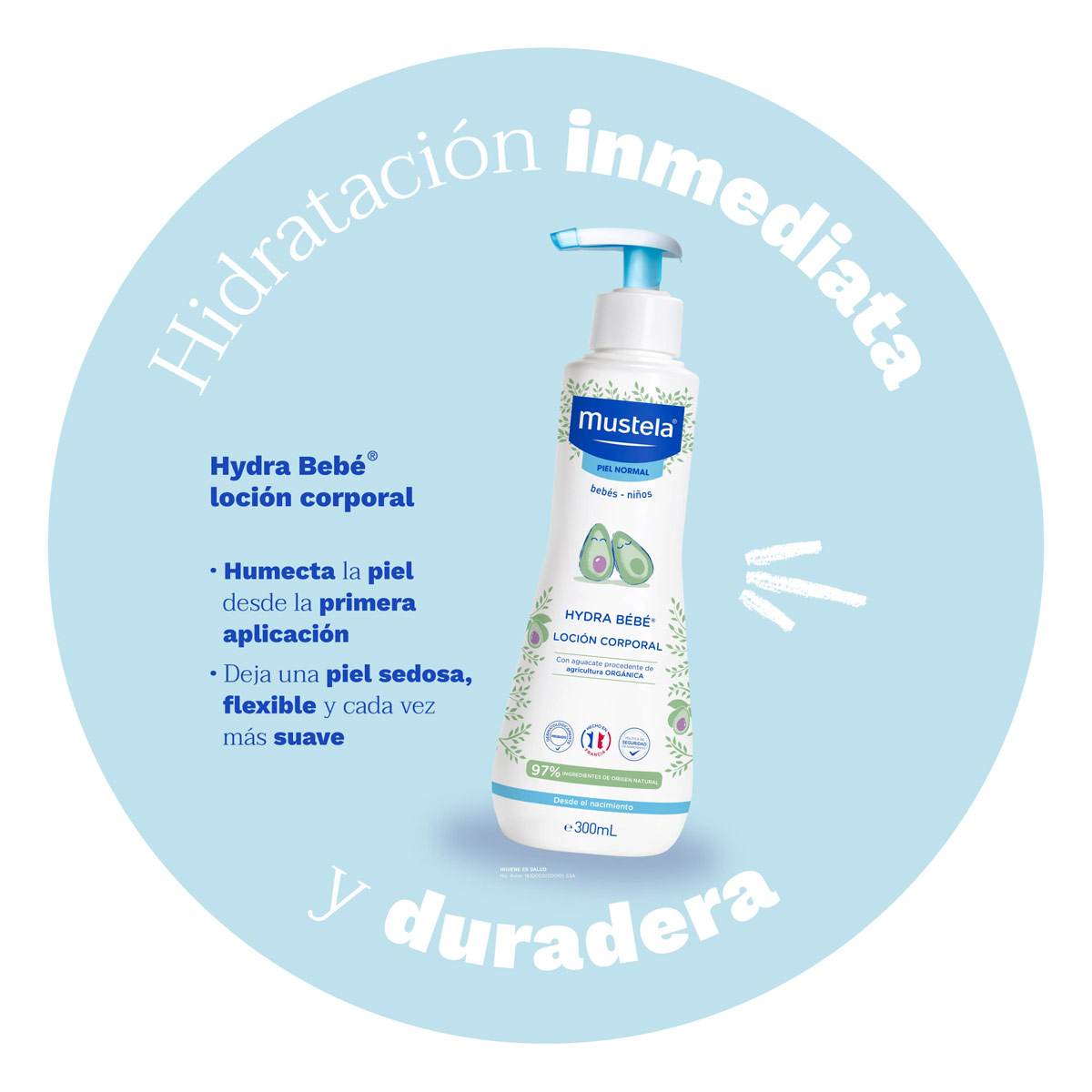 Mustela Hydra Bebé Crema Corporal Hidratante para bebés y niños