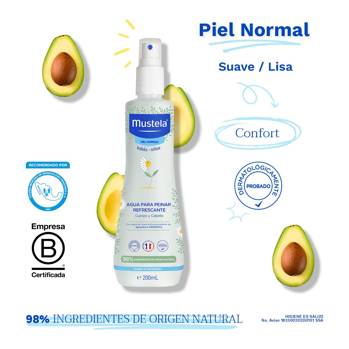 MUSTELA AGUA PARA PEINAR REFRESCANTE 200 ML