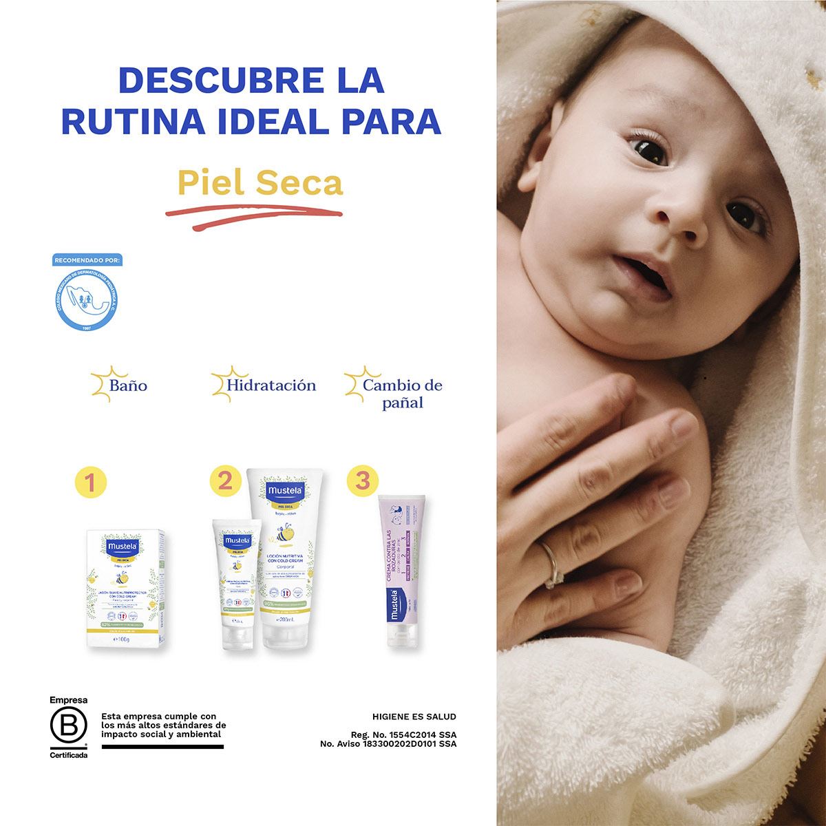 Mustela Jabón Suave Nutriprotector al Cold Cream para bebés y niños con Piel Seca 100g