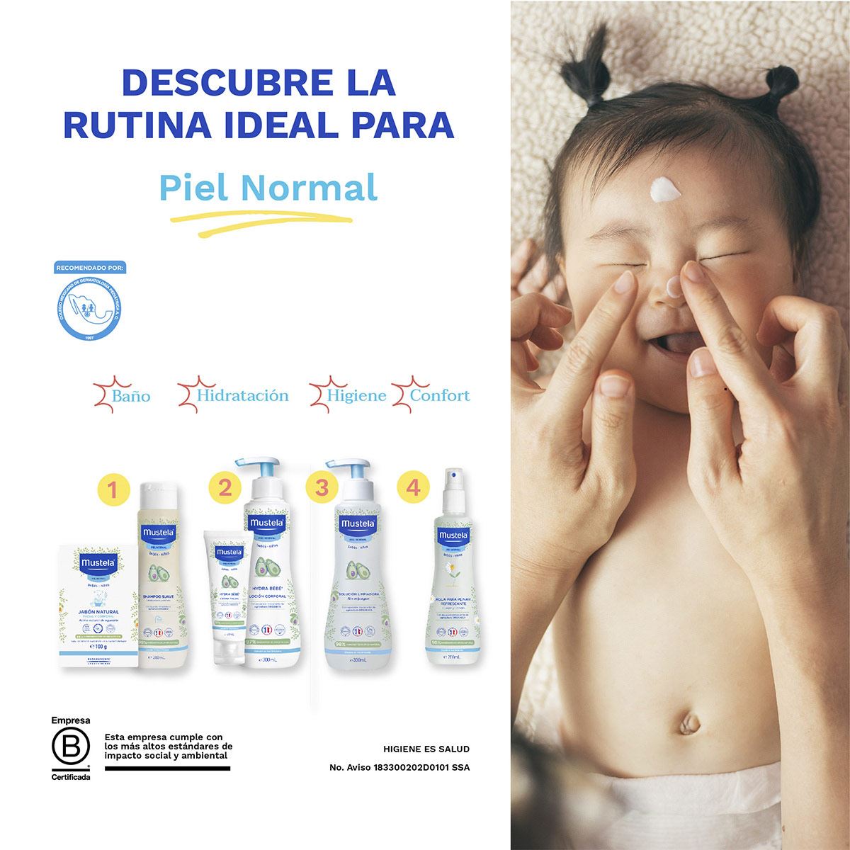 Mustela Shampoo Suave para bebés y niños con Piel Normal 500ml