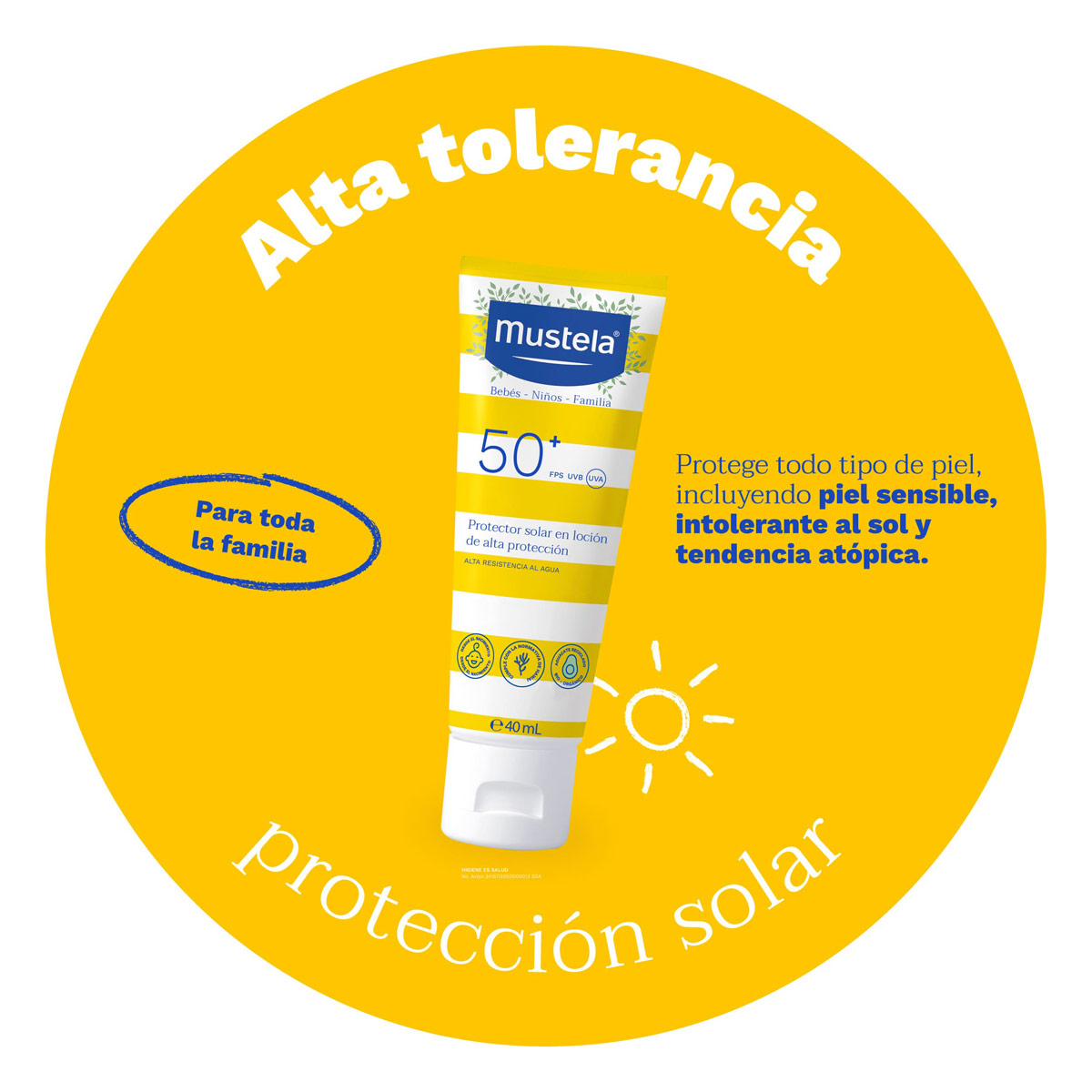 Mustela Loción Solar de Alta Protección SPF 50+ 40ml