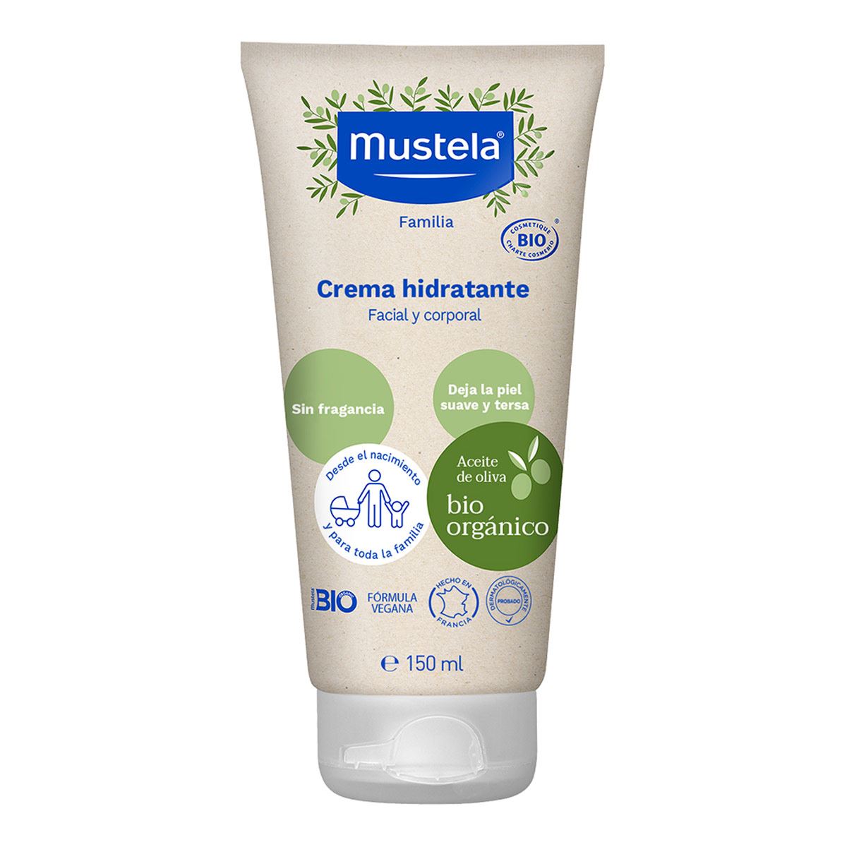 Crema Hidratante Cara y Cuerpo Mustela Bio Orgánico150ml