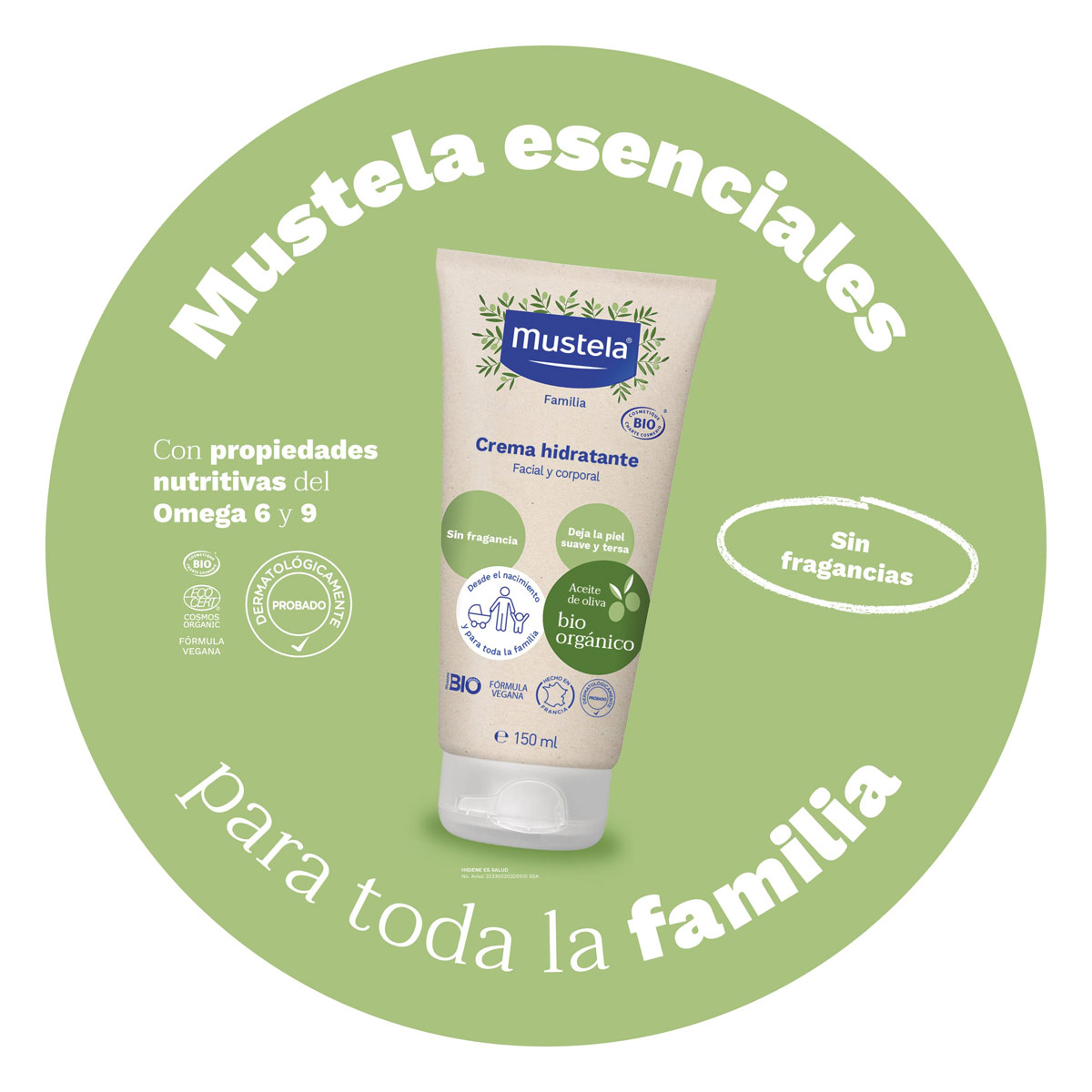 Crema Hidratante Cara y Cuerpo Mustela Bio Orgánico150ml