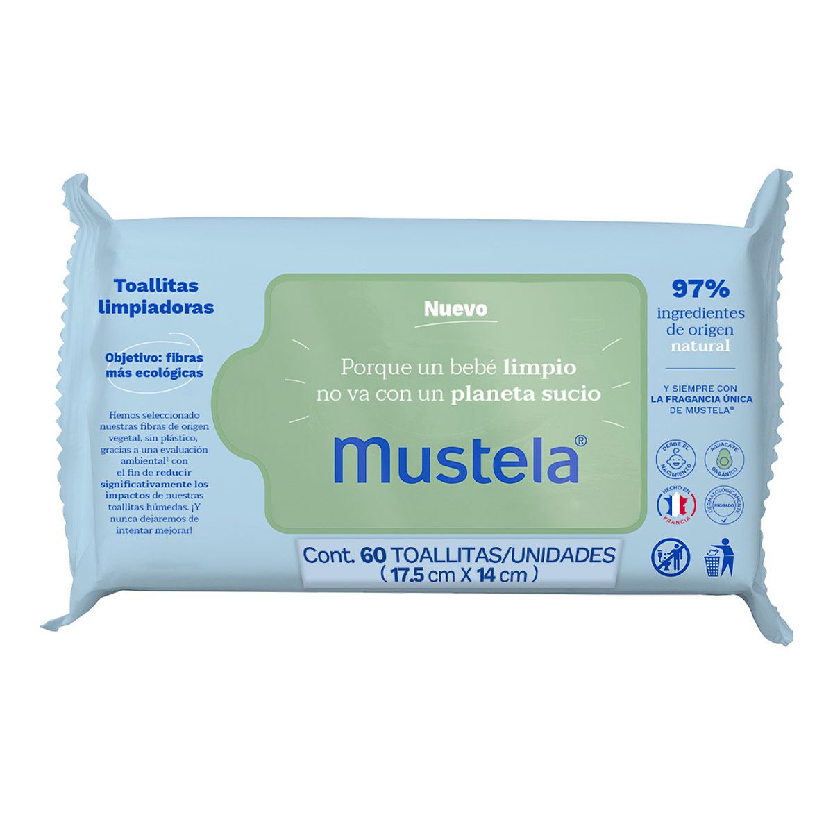 Mustela Toallitas Limpiadoras para bebés y niños con Piel Normal 70 pz