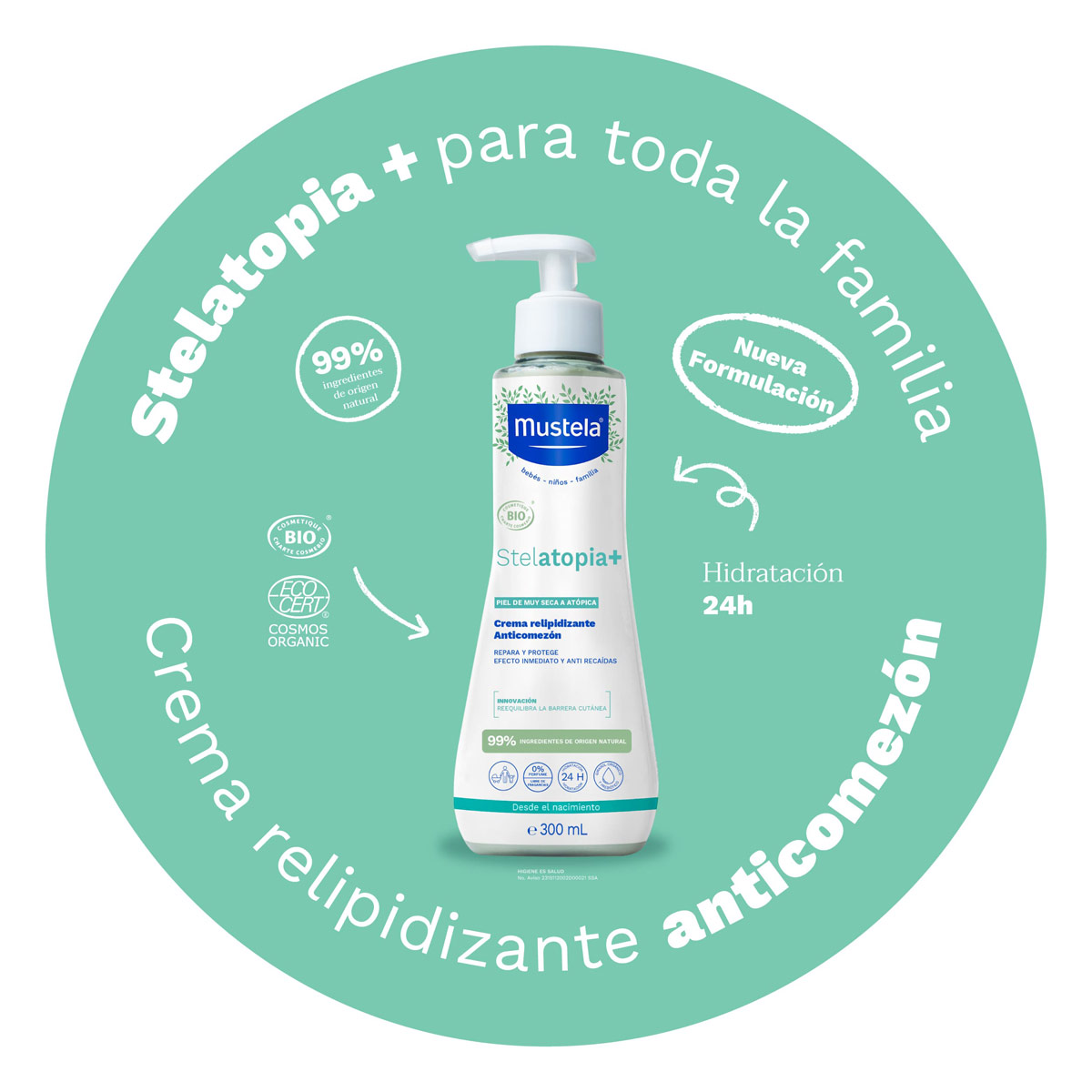 MUS-PA CREMA RELIPIDIZANTE STELATOPIA CORPORAL 300ML