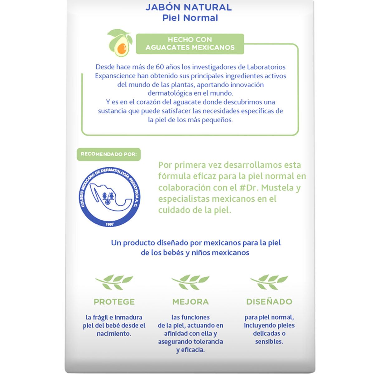 Mustela Jabón en barra Facial y Corporal para Piel Normal de 100gr