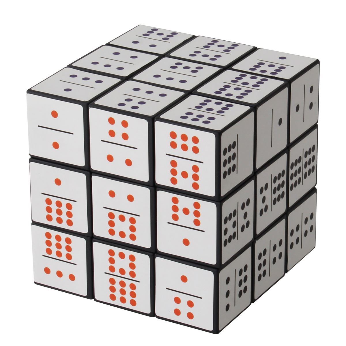 Cubo de rompecabezas plástico dominó