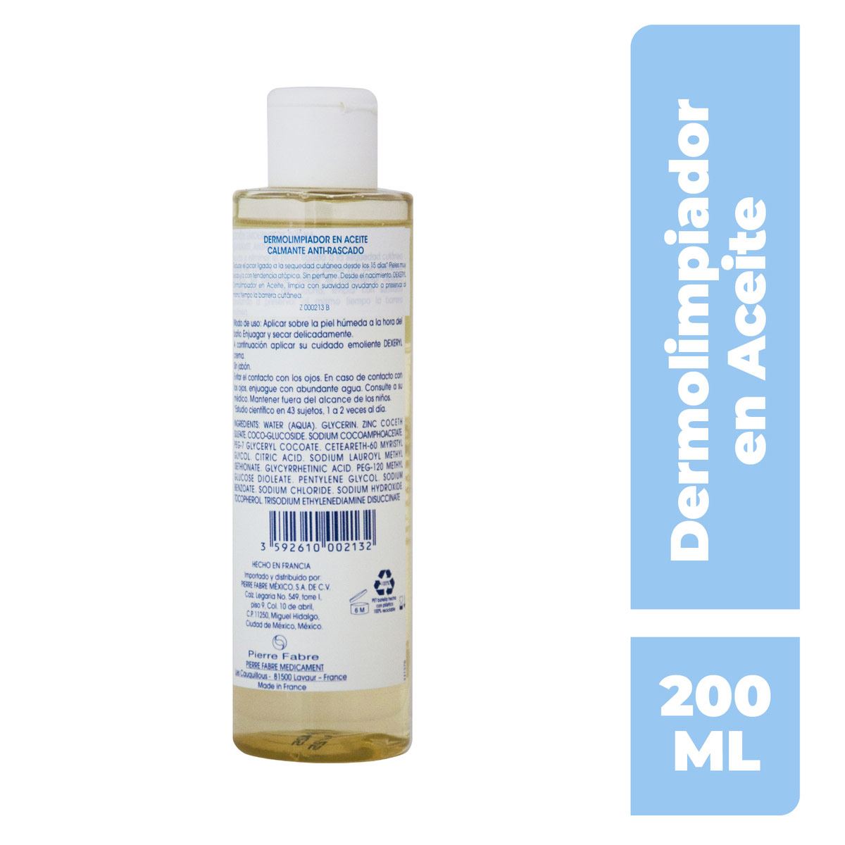 Dexeryl Dermolimpiador en Aceite 200 ml