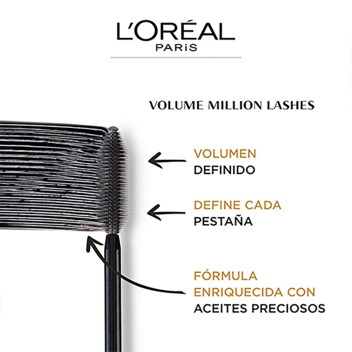 Máscara para Pestañas L'Oréal Paris Volume Million Lashes Black 9ml