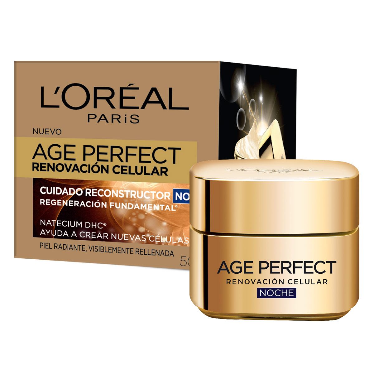 Crema Hidratante Antiarrugas De Noche, Age Perfect L'Oréal Paris, 50ml