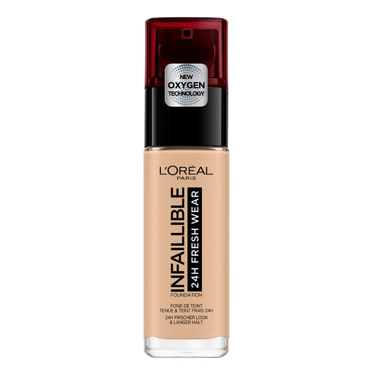 Base de maquillaje Infallible 24h Fresh wear L'Oréal Paris, Tono 125 Naturel Rose