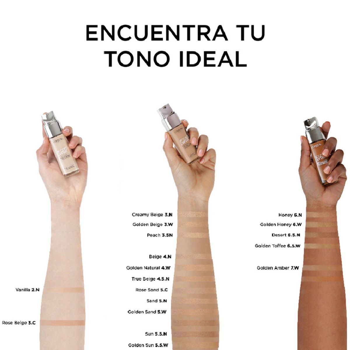 Base de Maquillaje L'Oreal París True Match Tono 6 N Honey