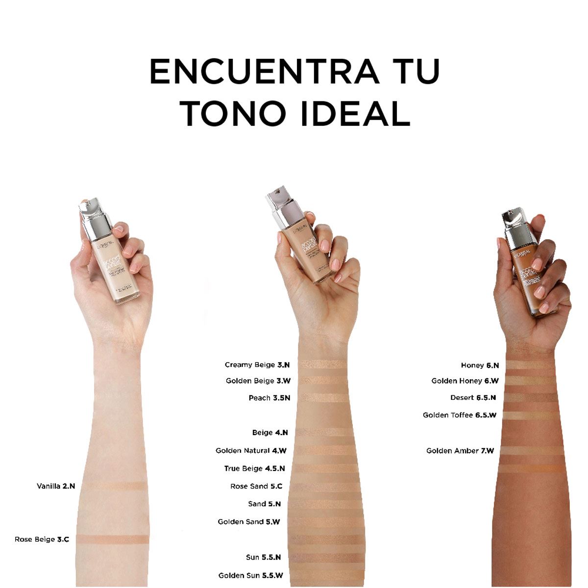 Base de Maquillaje L'Oreal París True Match, Tono 4.5 N True Beige