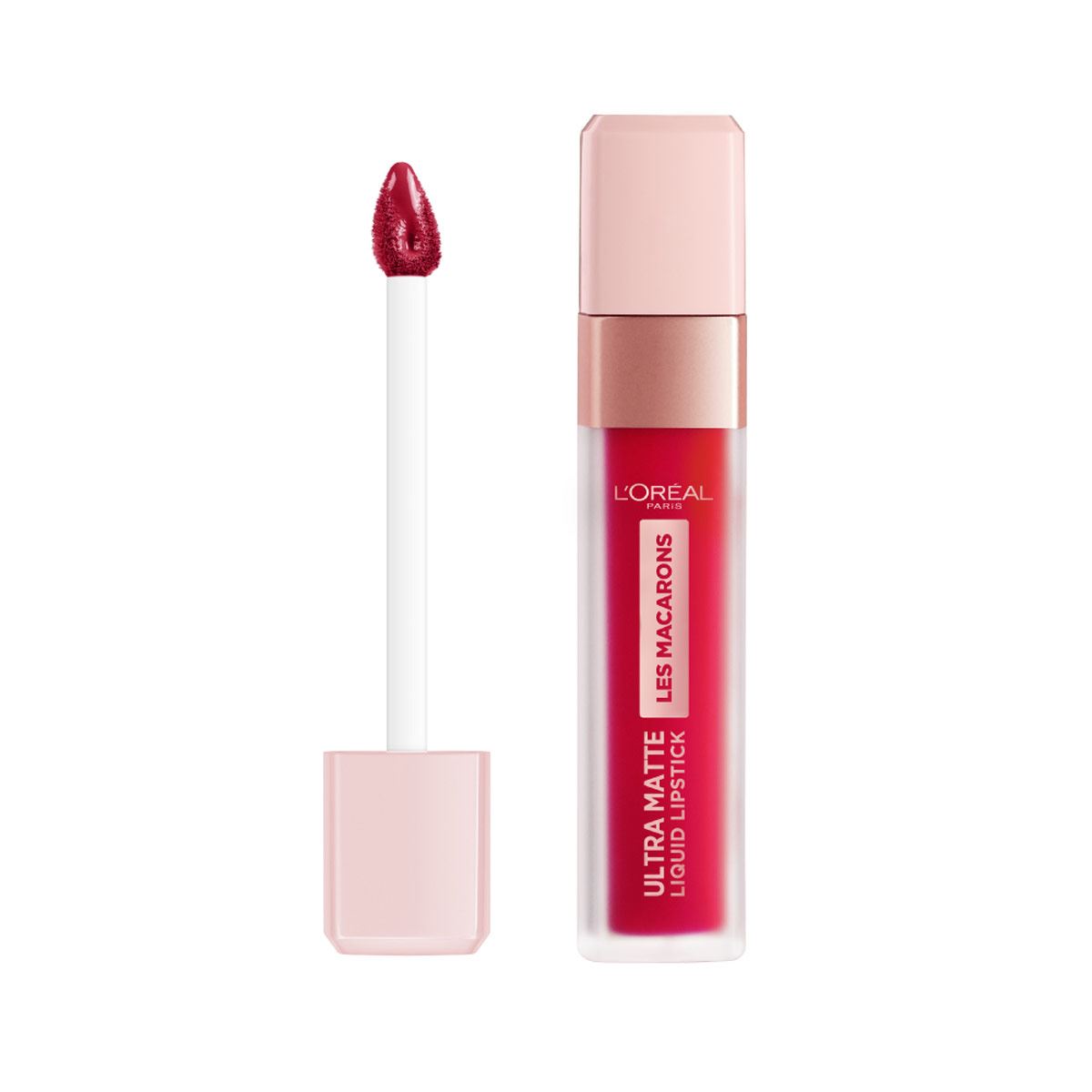 Labial líquido mate, Infallible Les Macarons L'Oréal Paris, Tono 828 Framboise frenzy