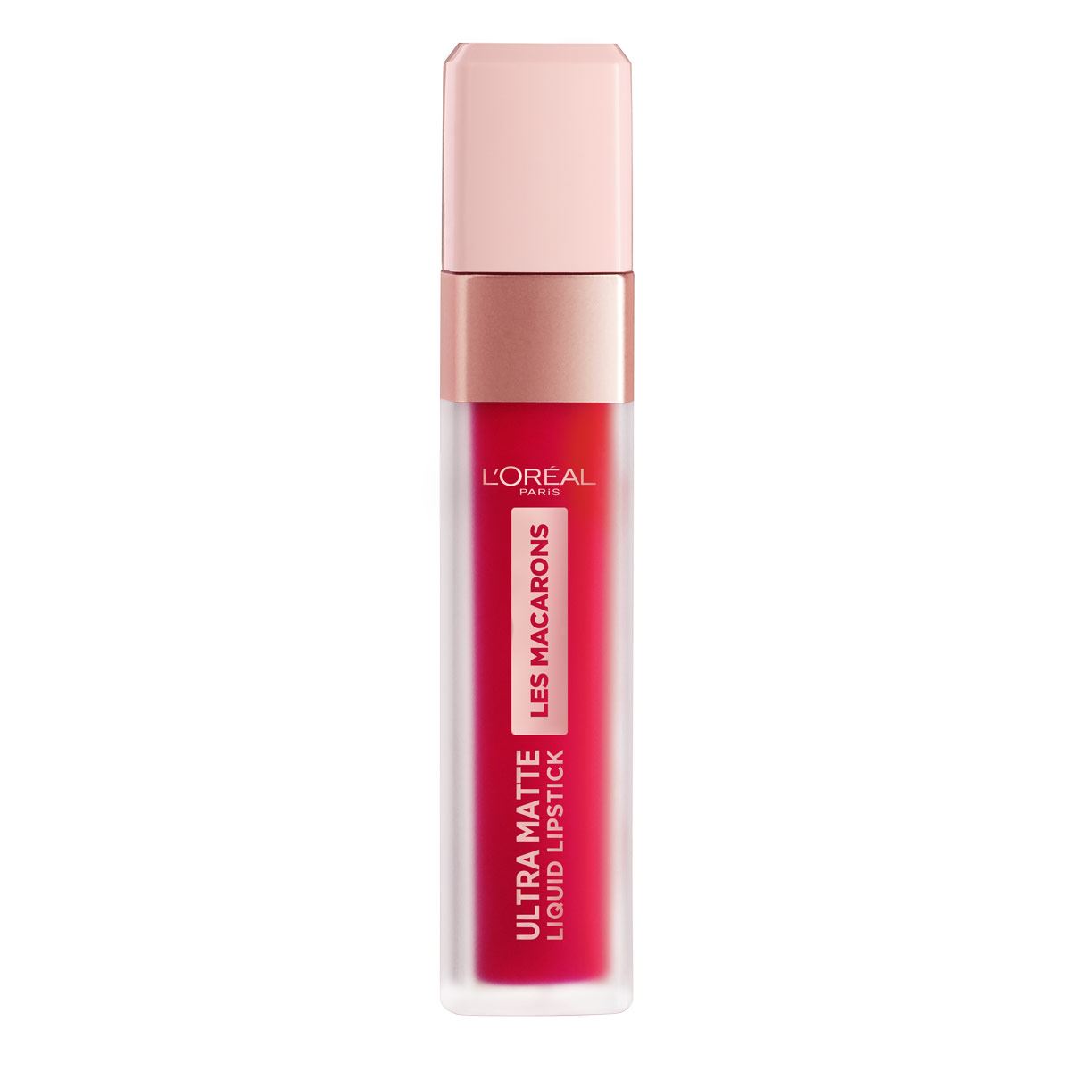 Labial líquido mate, Infallible Les Macarons L'Oréal Paris, Tono 828 Framboise frenzy