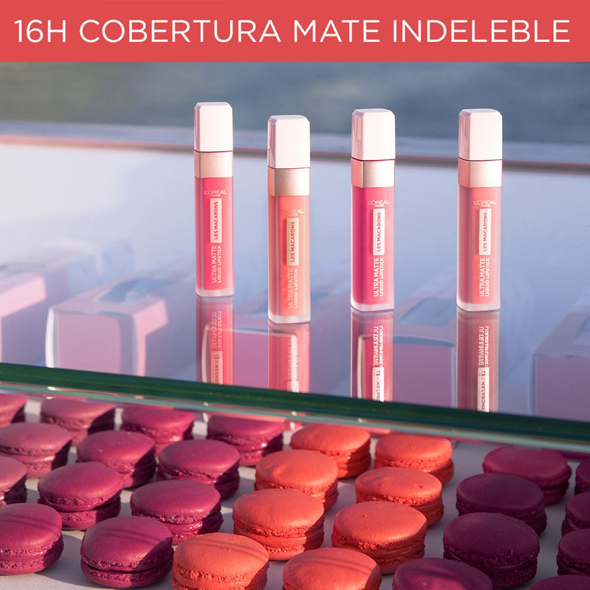 Labial liquido mate, Infallible Les Macarons L'Oréal Paris, Tono 826 Mademoiselle Mango