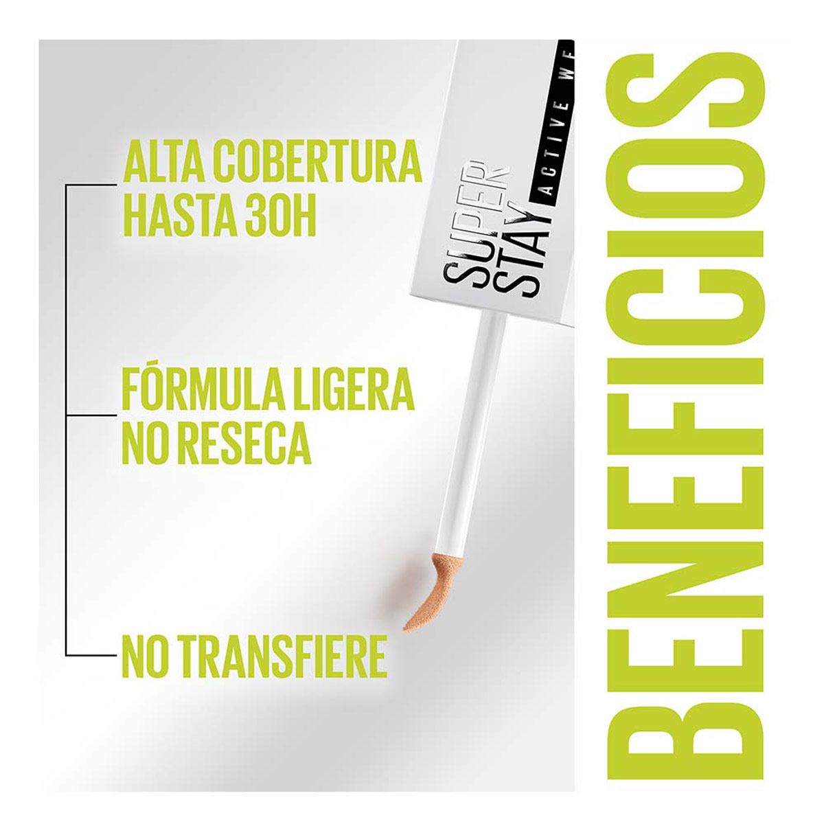 Corrector Maybelline Super Stay Active Wear 30H Tono 10