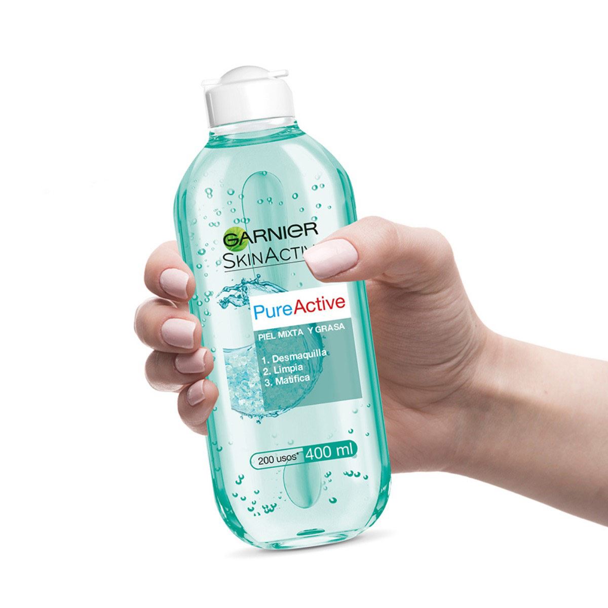 Agua Micelar Desmaquillante Piel Mixta a Grasa Pureactive Garnier 400 ml