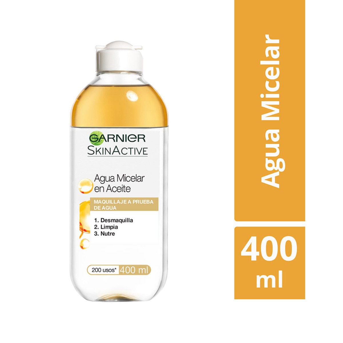 Agua Micelar Desmaquillante Bifásica con Aceite de Argán Garnier 400 ml