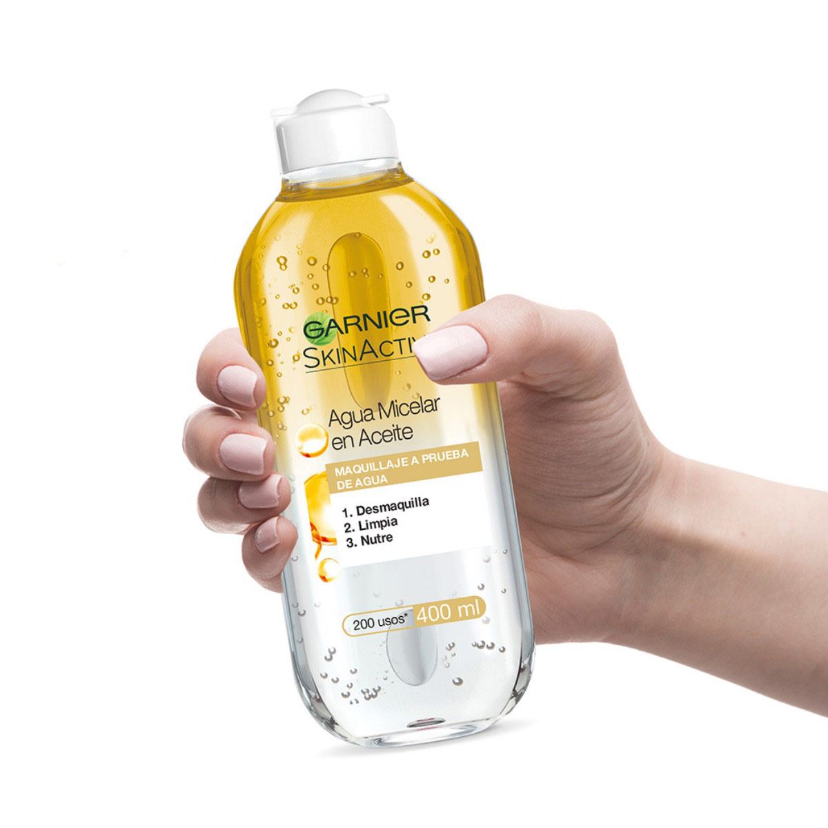 Agua Micelar Desmaquillante Bifásica con Aceite de Argán Garnier 400 ml