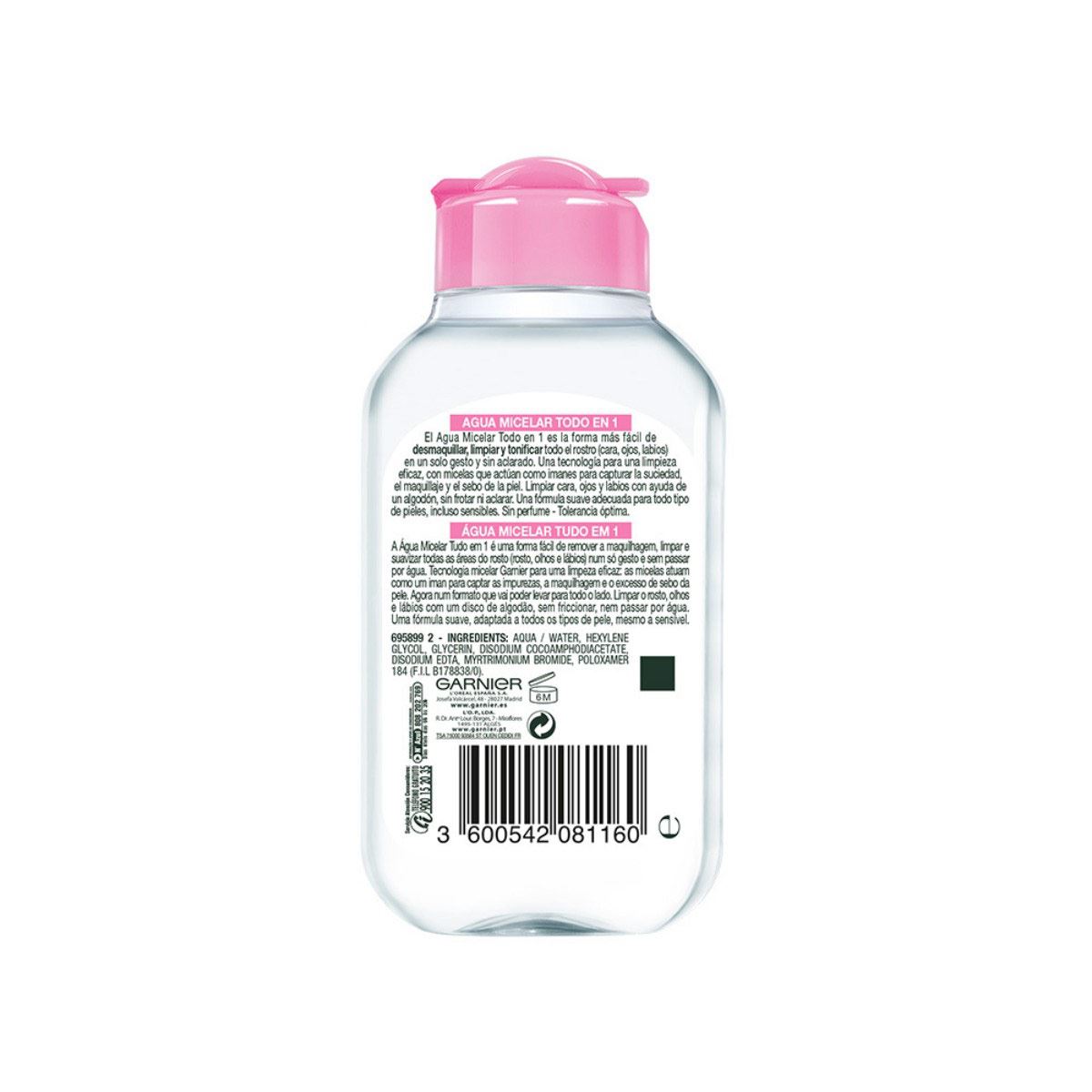 Agua Micelar Desmaquillante para Todo Tipo de Piel Garnier 100 ml