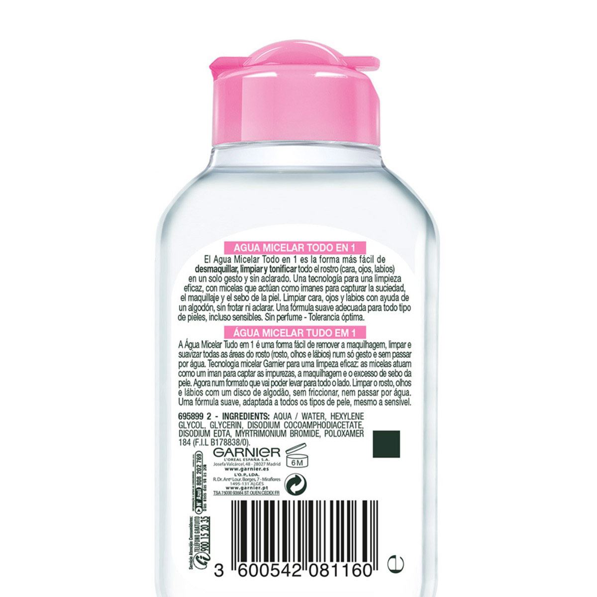 Agua Micelar Desmaquillante para Todo Tipo de Piel Garnier 100 ml