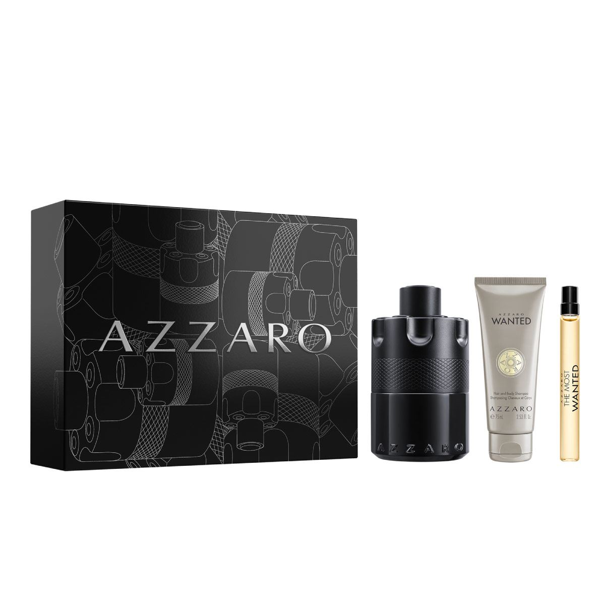 Set Fragancia para Hombre Azzaro The Most Wanted EDP 100ml + H&B 75ml + EDP 10ml