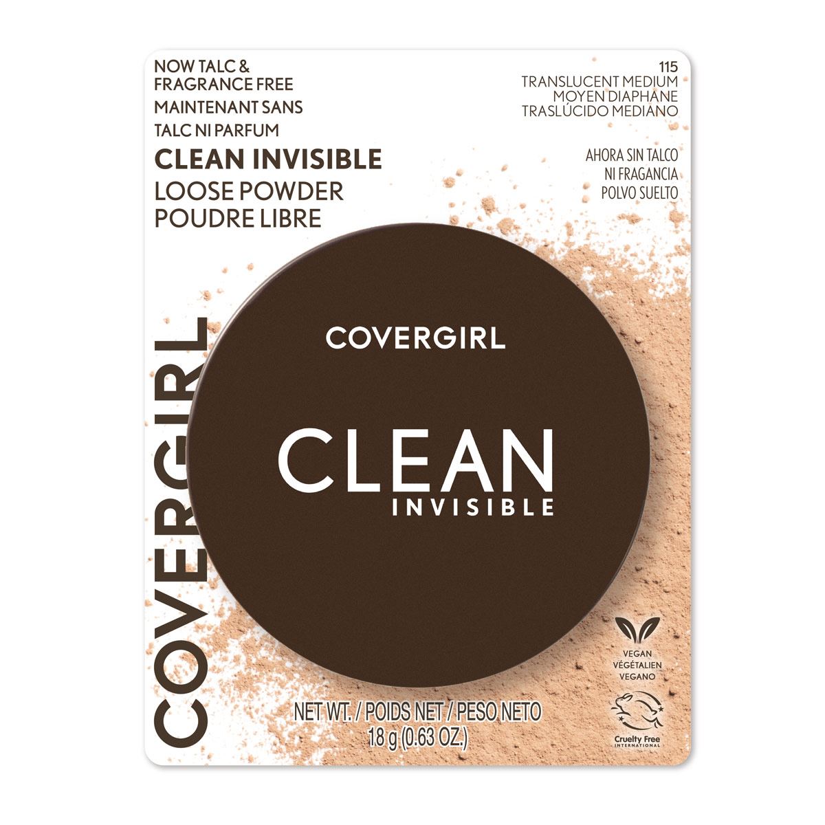 Polvo Suelto Translúcido Covergirl Clean Invisible Light Medium 18gr