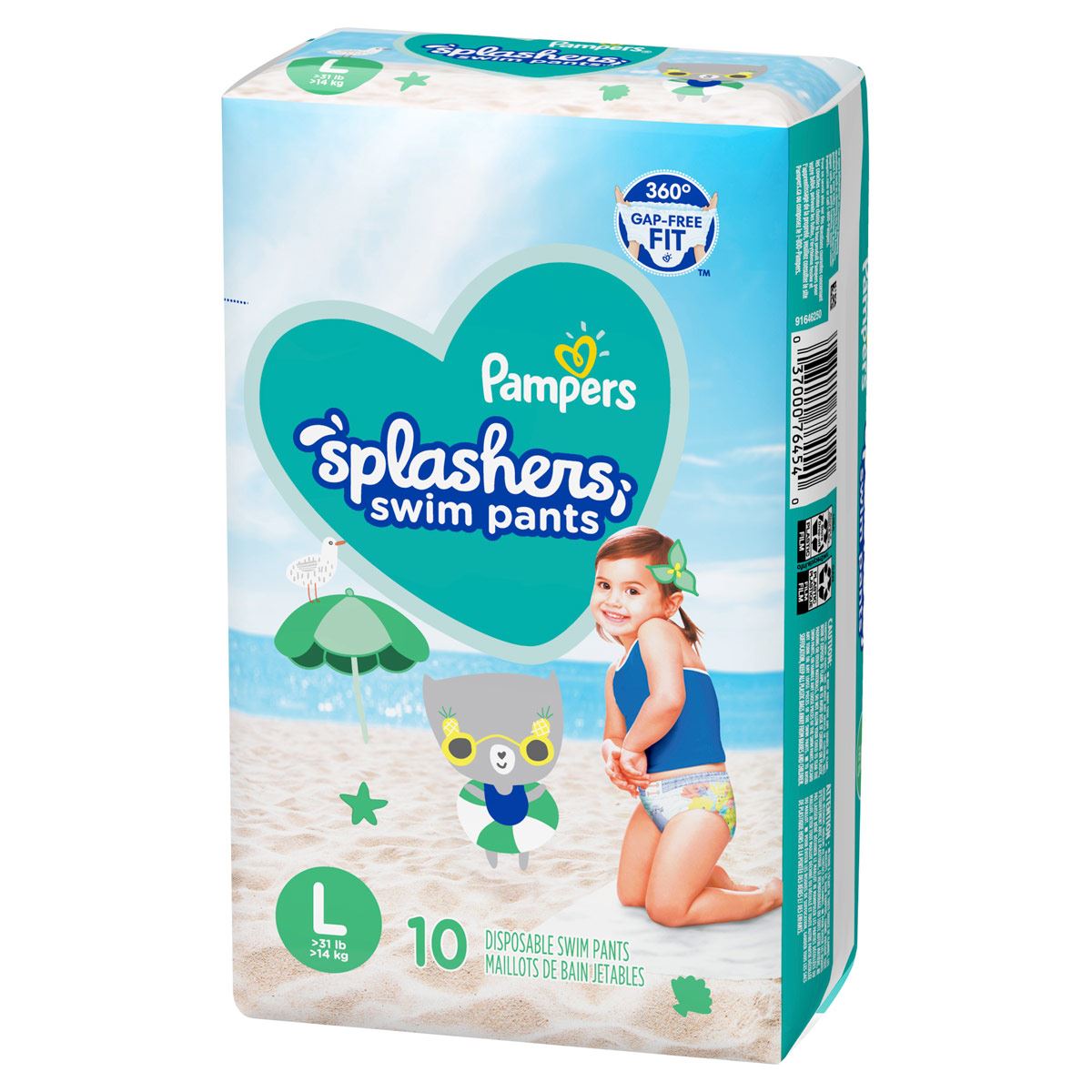Calzón Pampers Splashers G 10 piezas