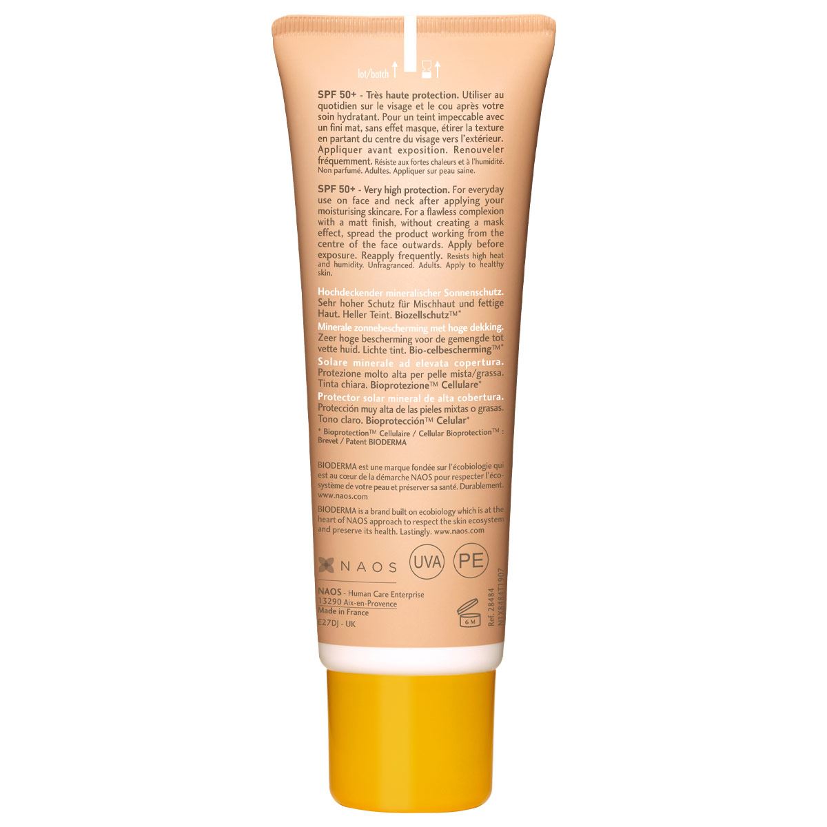 Bioderma Photoderm Cover Touch Protector Solar SPF50+ Tono Claro Efecto Maquillaje, 40 ml