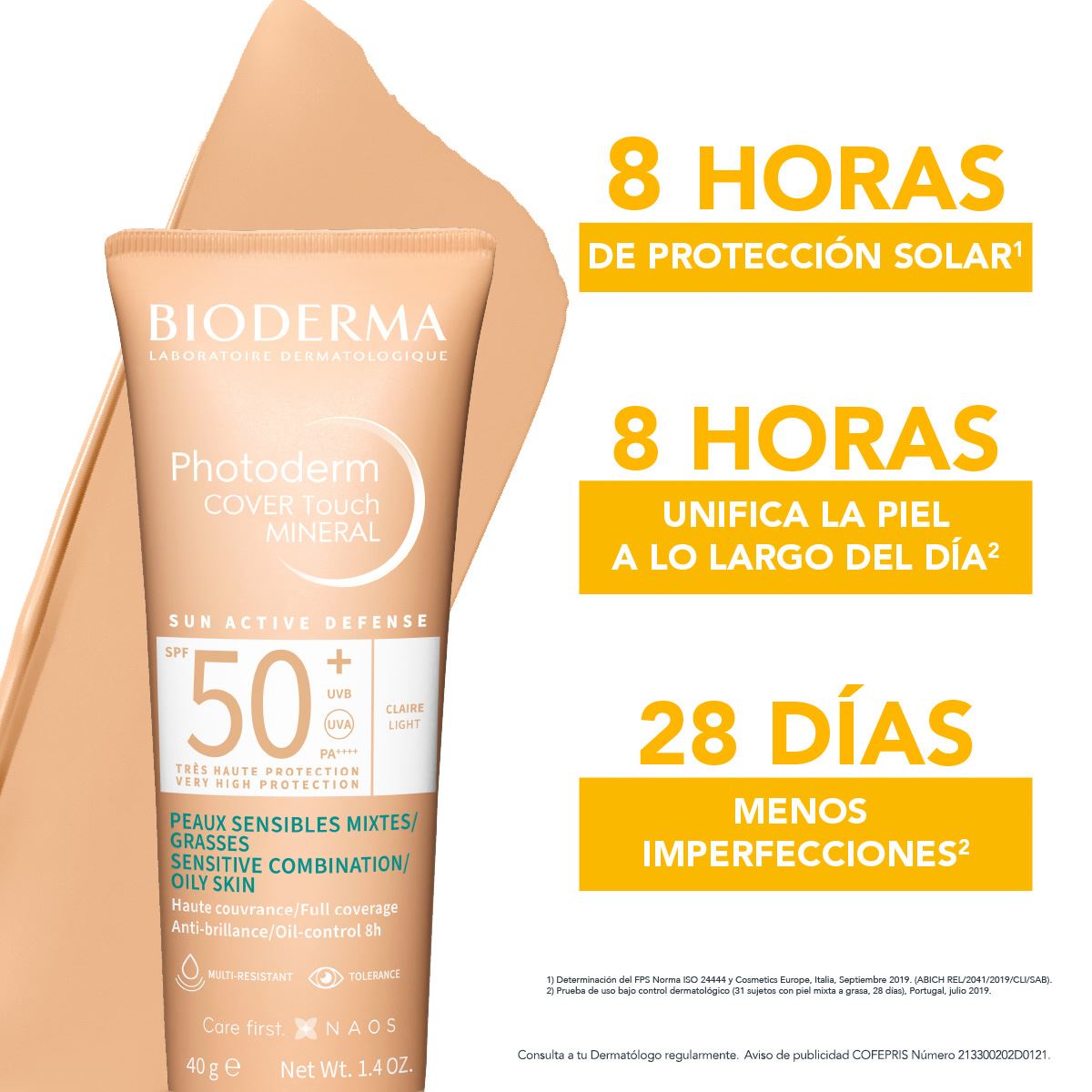 Photoderm Cover Touch Mineral SPF 50+ Tono Claro 40gr