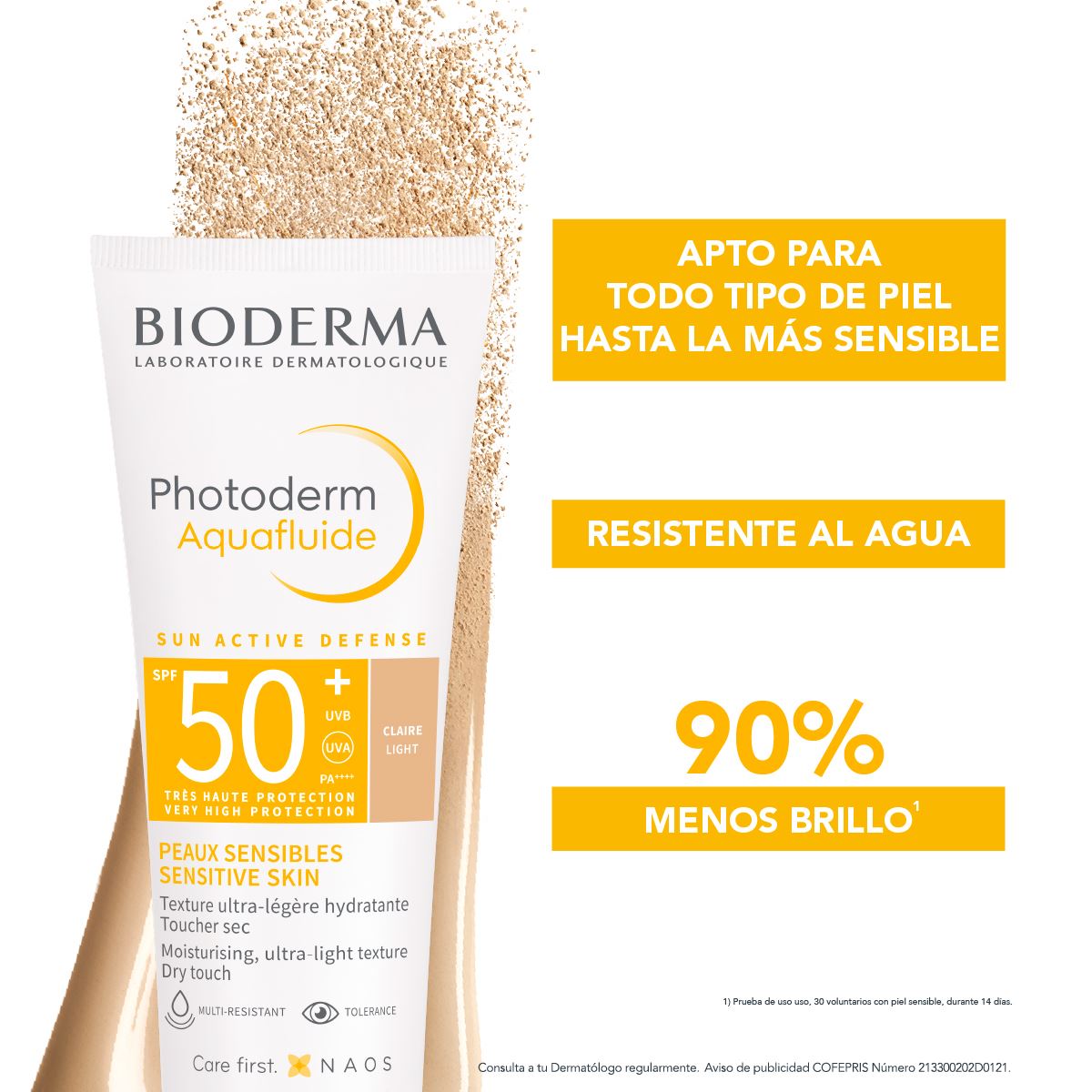 Bioderma Photoderm Aquafluido SPF50+ Tono Claro 40ml