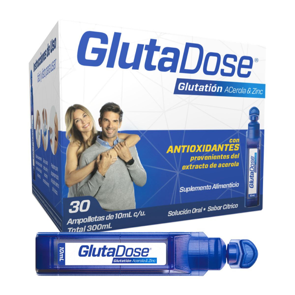 Glutadose 30amp10ml c/u sup alimenticio