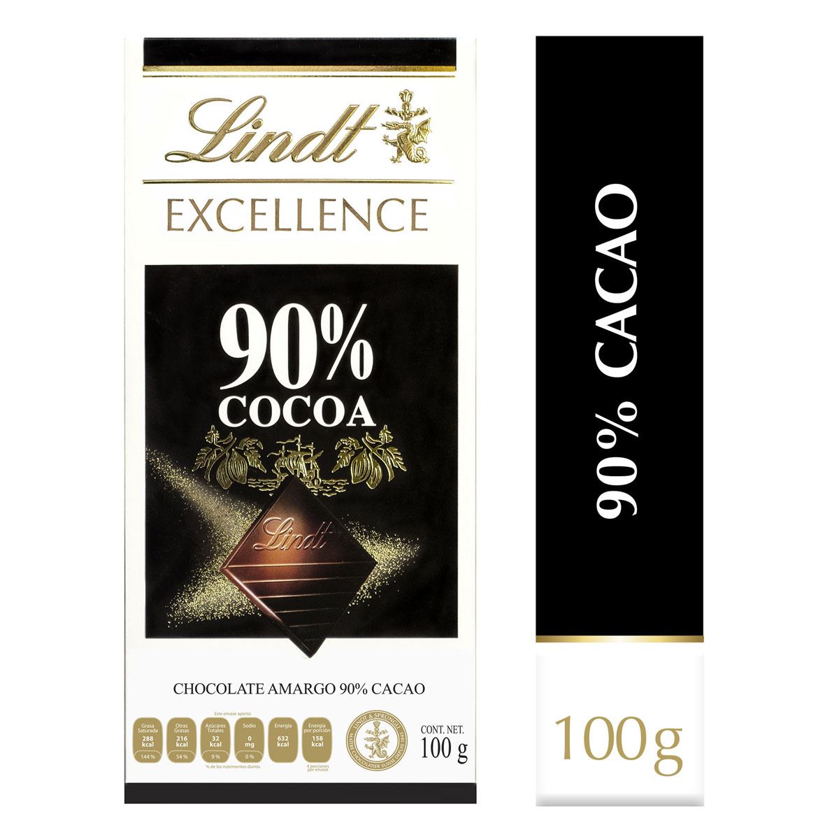 Barra de Chocolate 90 Cacao de 100 gramos Lindt