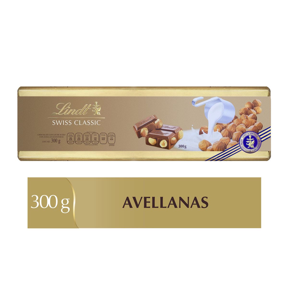 Barra de Chocolate Swiss Classic Gold de 300 gramos Lindt