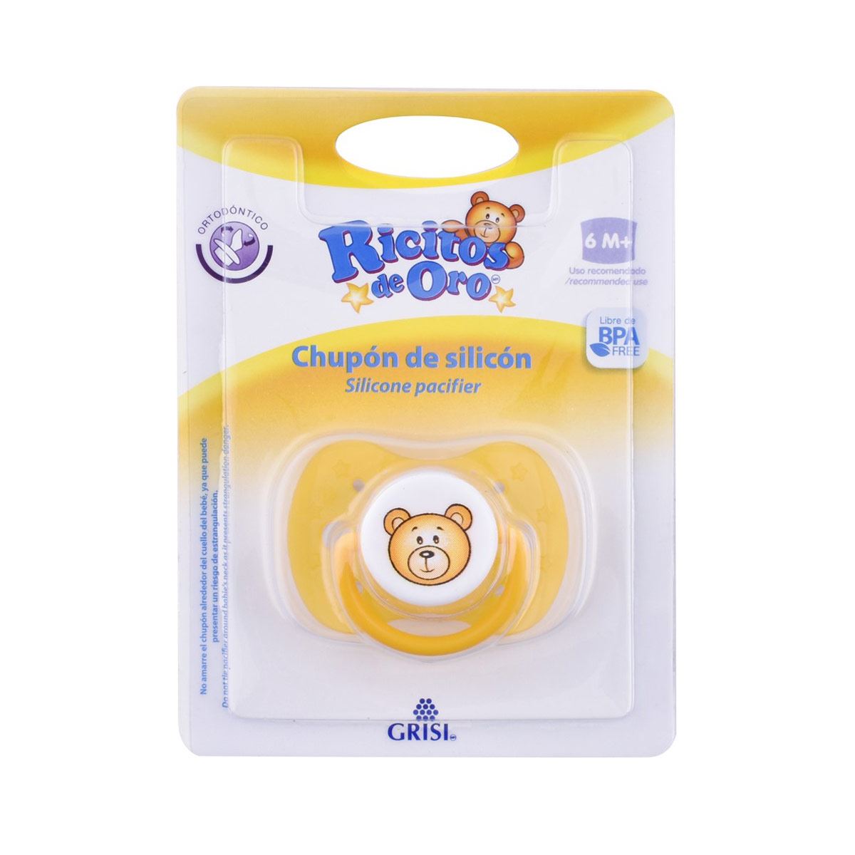 Chupón de Silicón Ricitos de Oro 6M+