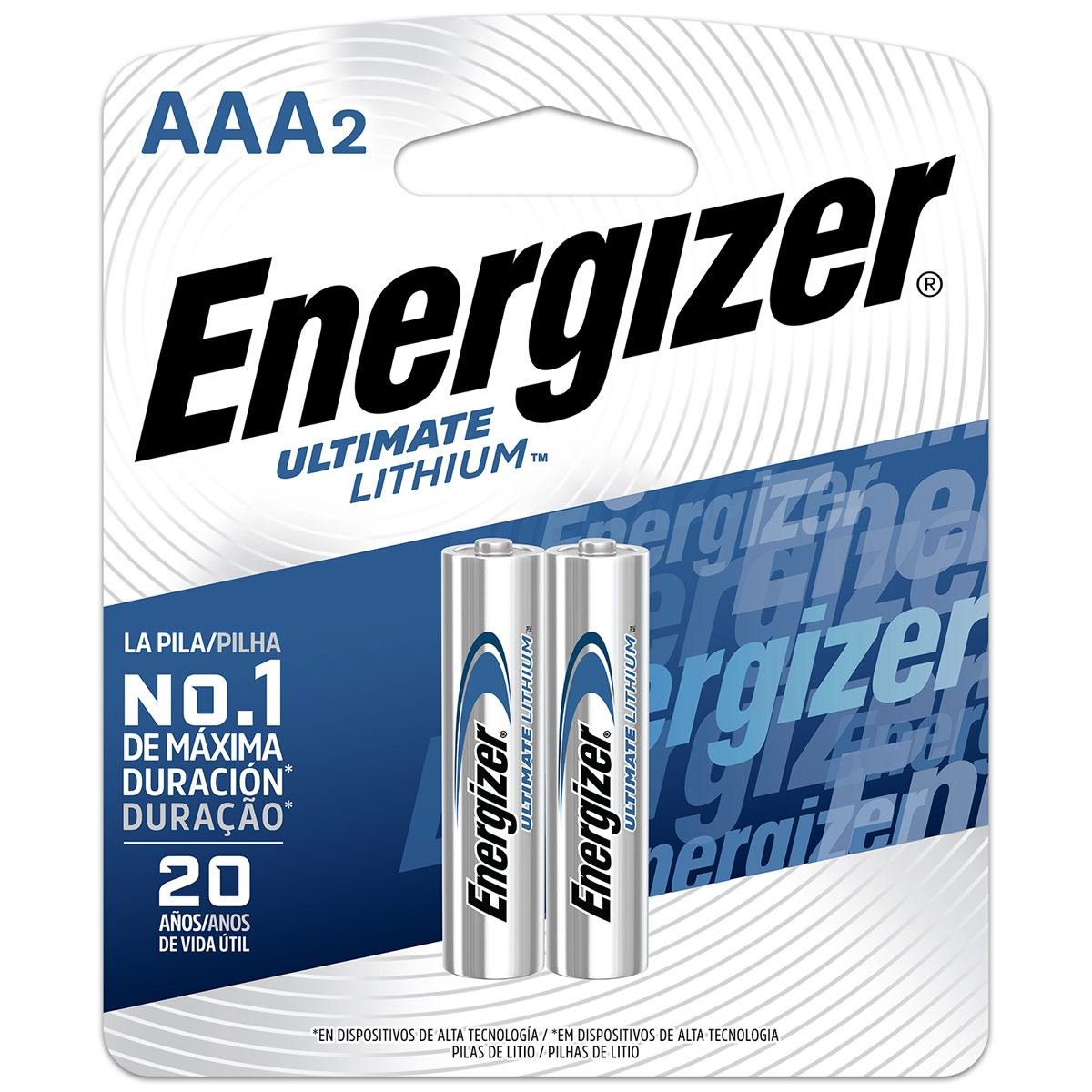 Pila Energizer litio AAA 2 piezas