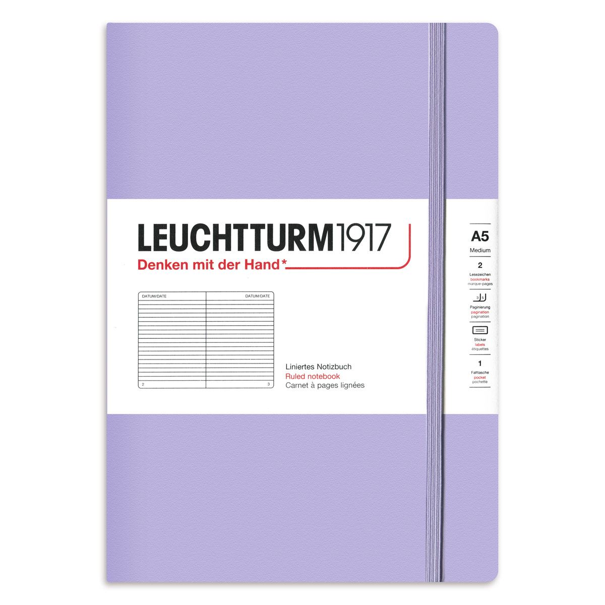 Cuaderno mediano rayado lila