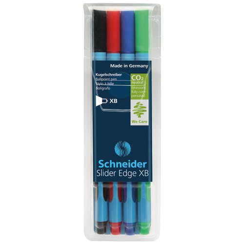 Set De 4 Plumones Ballpoint Pen Slider Edge XB Basic