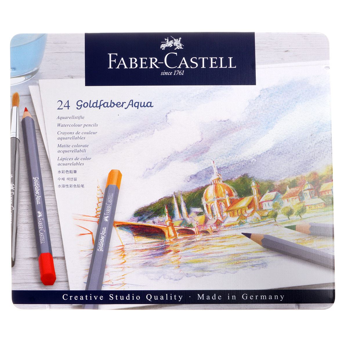 Lápices acuarelables Faber-Castell Goldfaber x 24