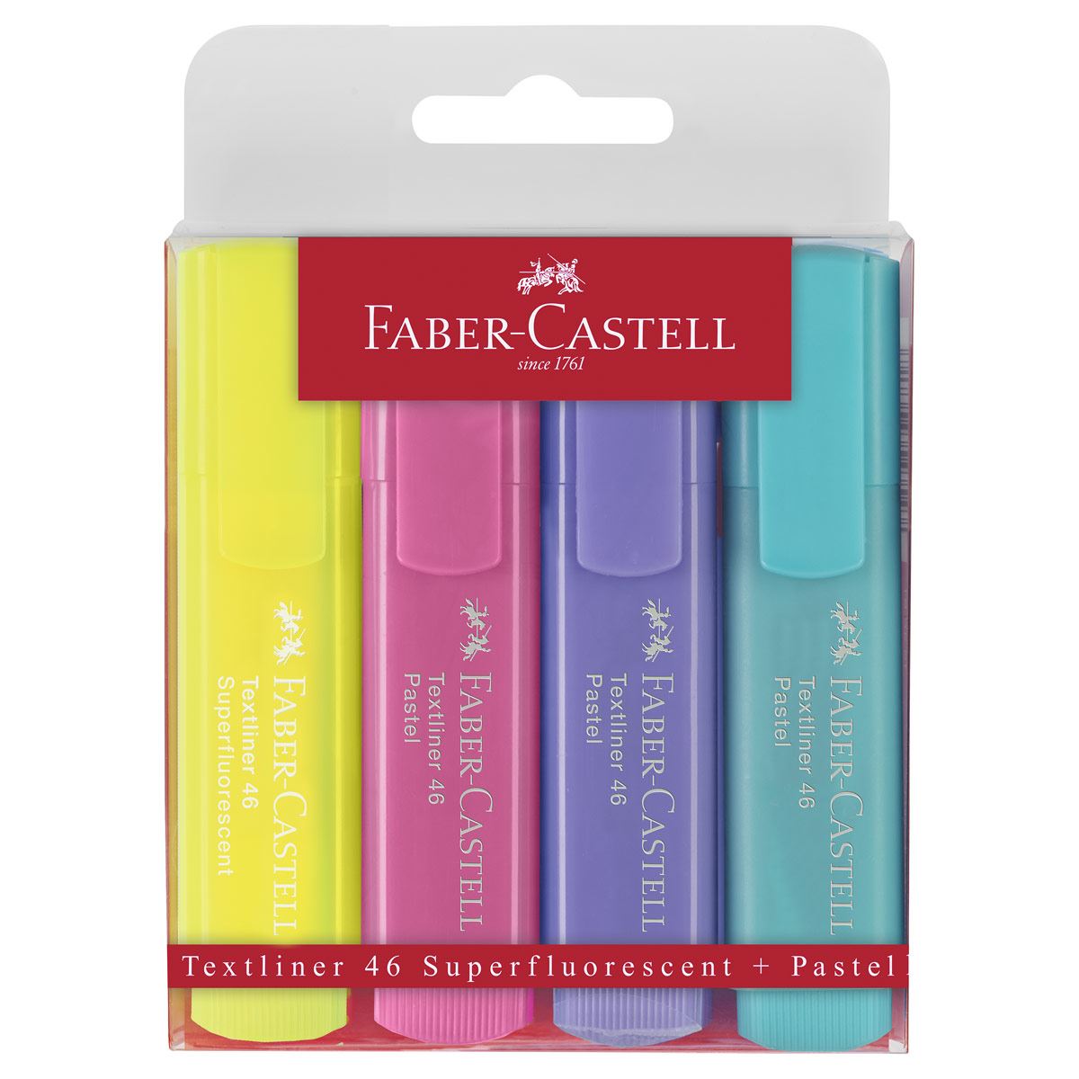 Set de 4 Piezas Resaltadores Faber-Castell