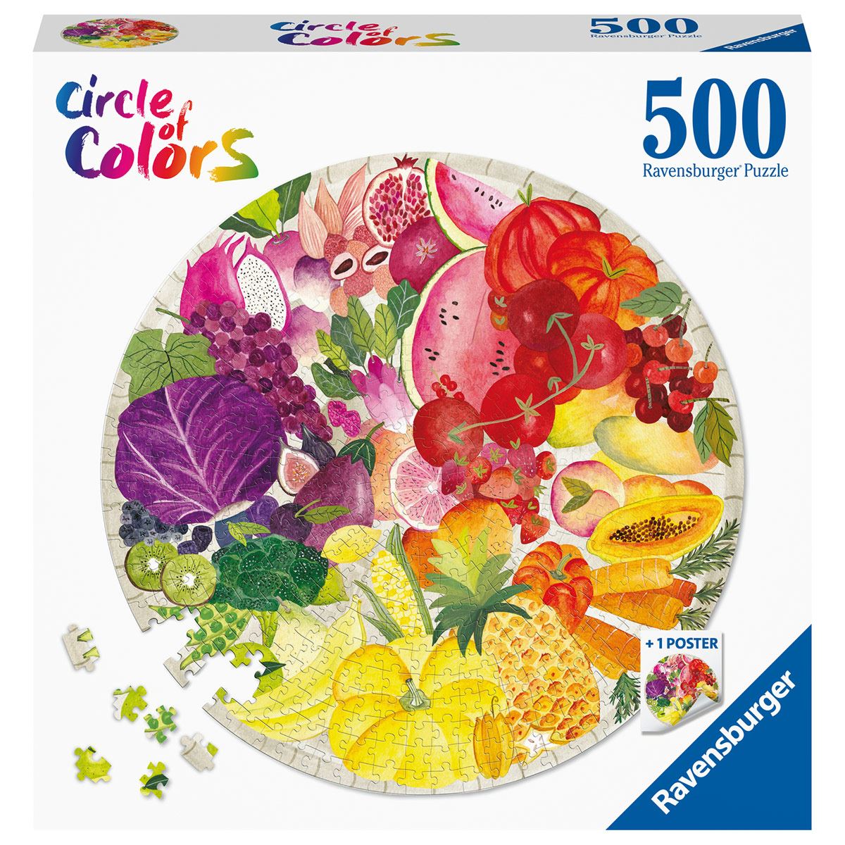 Rompecabezas Círculo Frutas de Colores 500 piezas