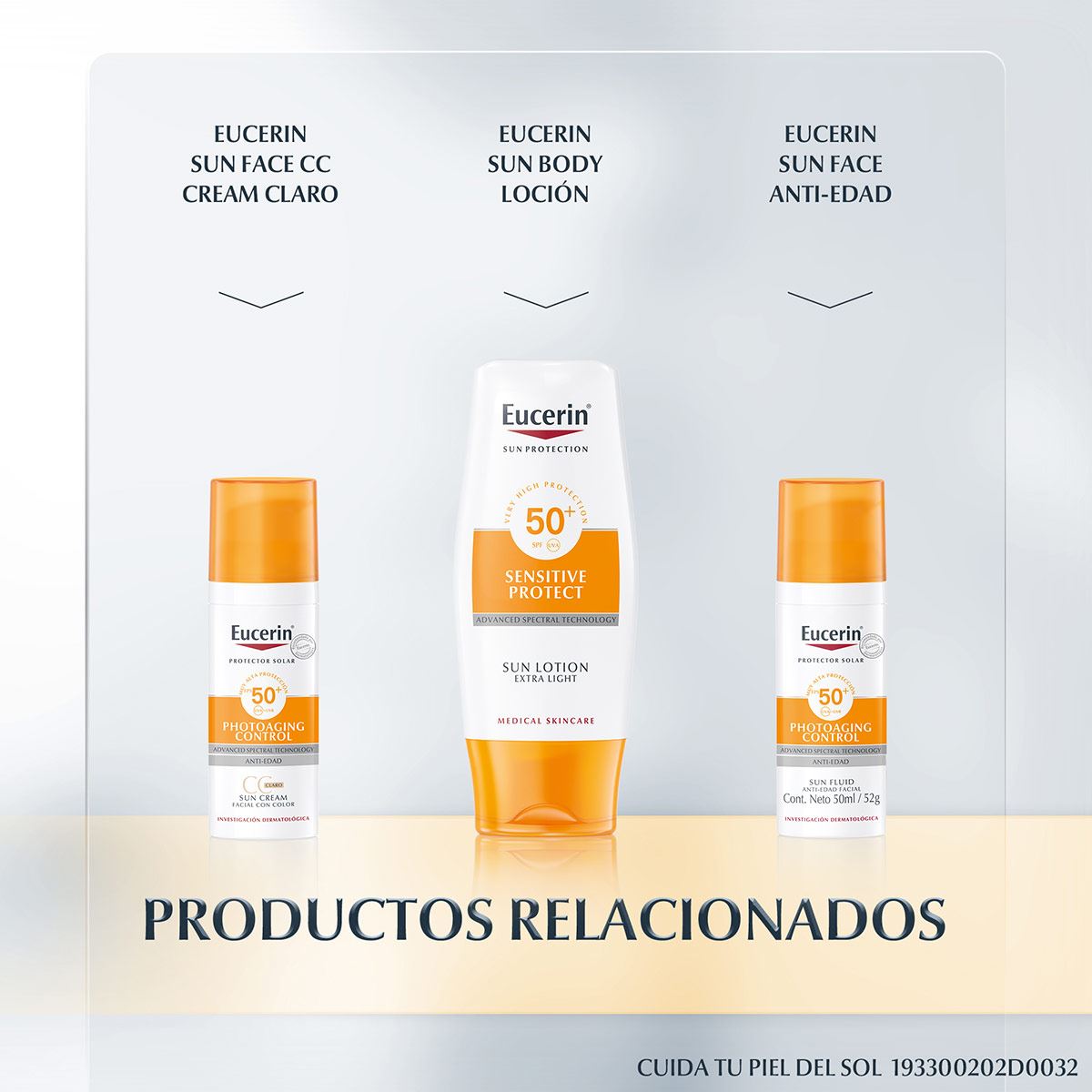 Eucerin Sun, Fluido Facial Matificante FPS 50+, 50ml