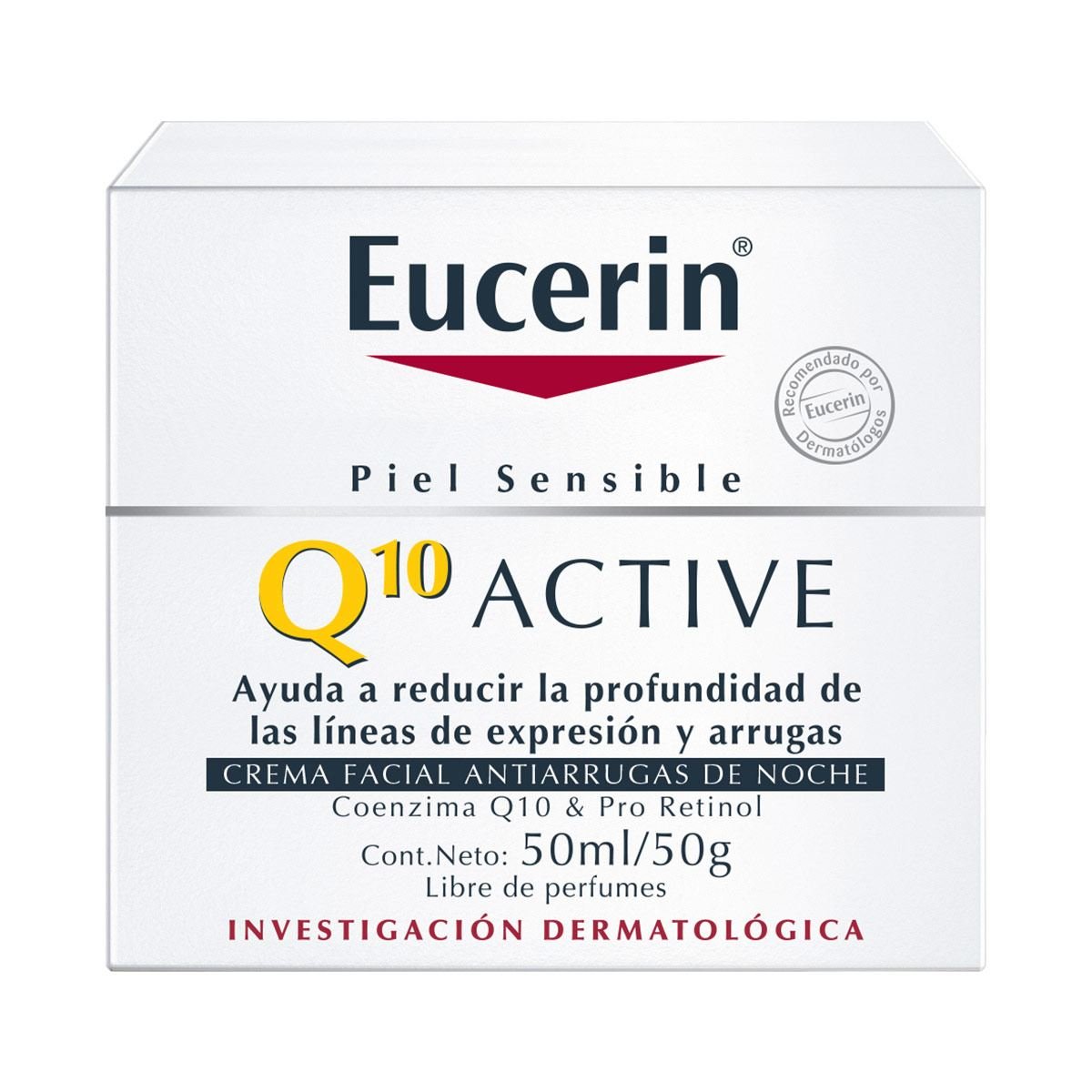 Eucerin Q10, Crema Facial de Noche, 50ml