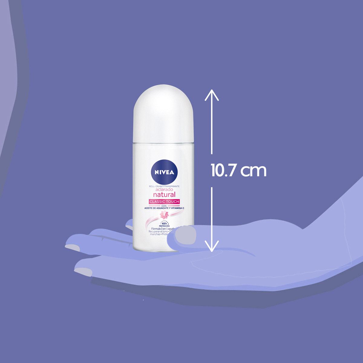 Desodorante roll on Aclarado Natural 50ml.